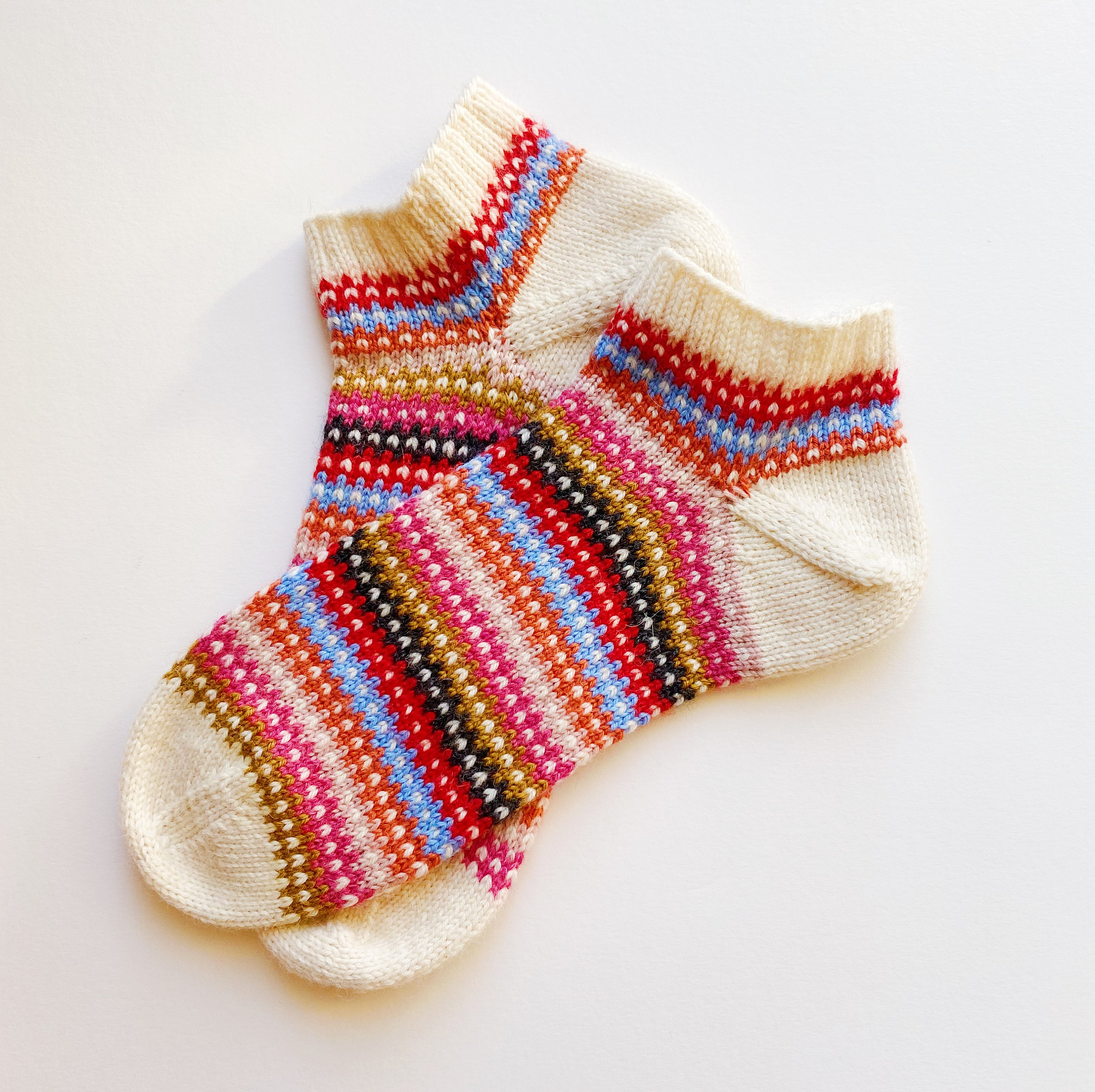Easy Beginner Basic Colorwork Fair Isle Sock knitting Pattern Etsy