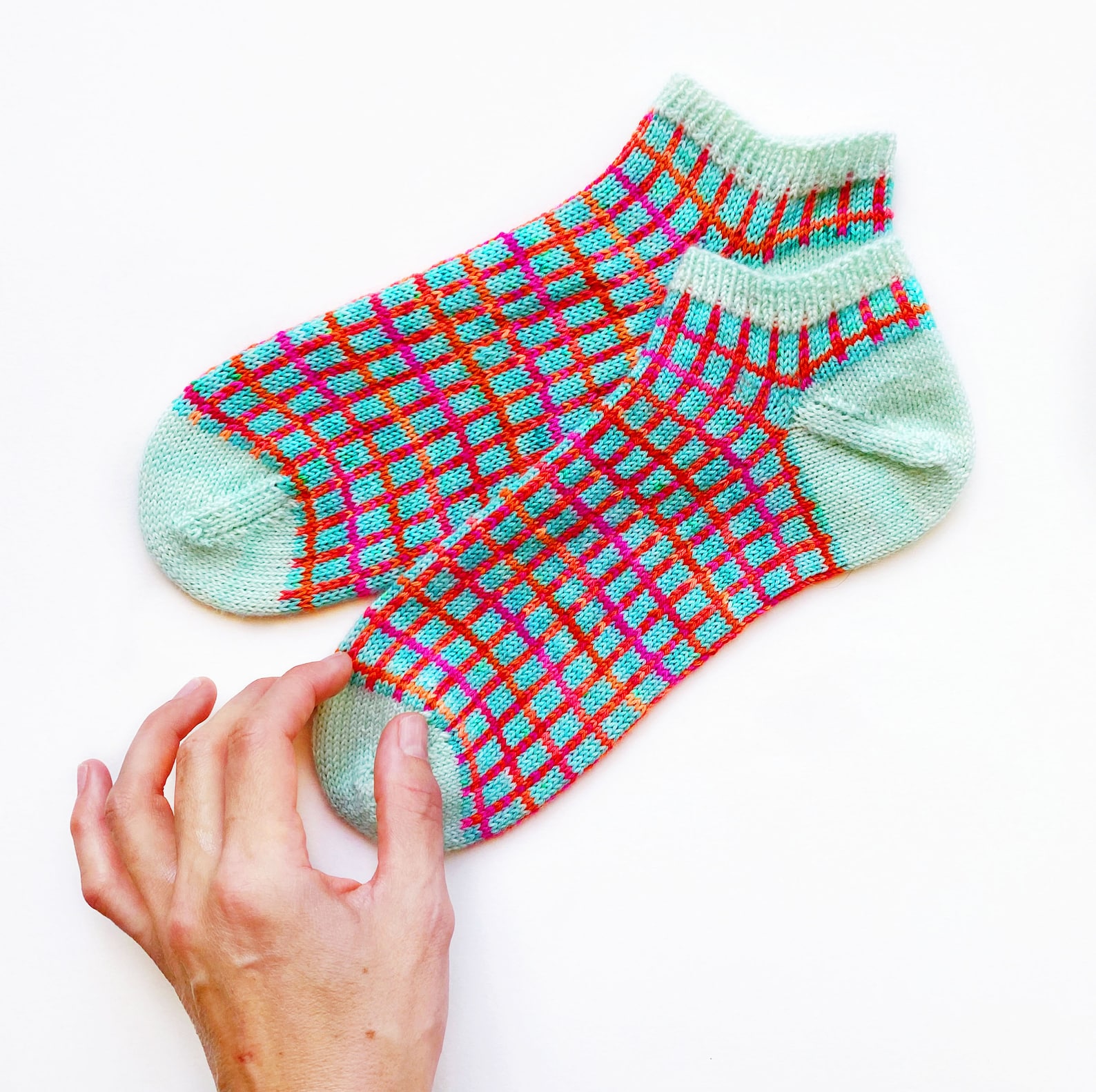 Easy Colorwork Socks Pattern the Little Boxes Socks Etsy UK