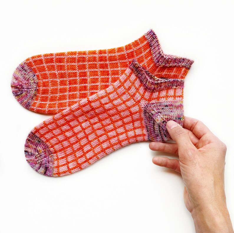 Easy Colorwork Socks Pattern The Little Boxes Socks image 7