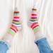 Classic Ribbed Socks Slip Stitch Knitting Easy Knitting Pattern the ...