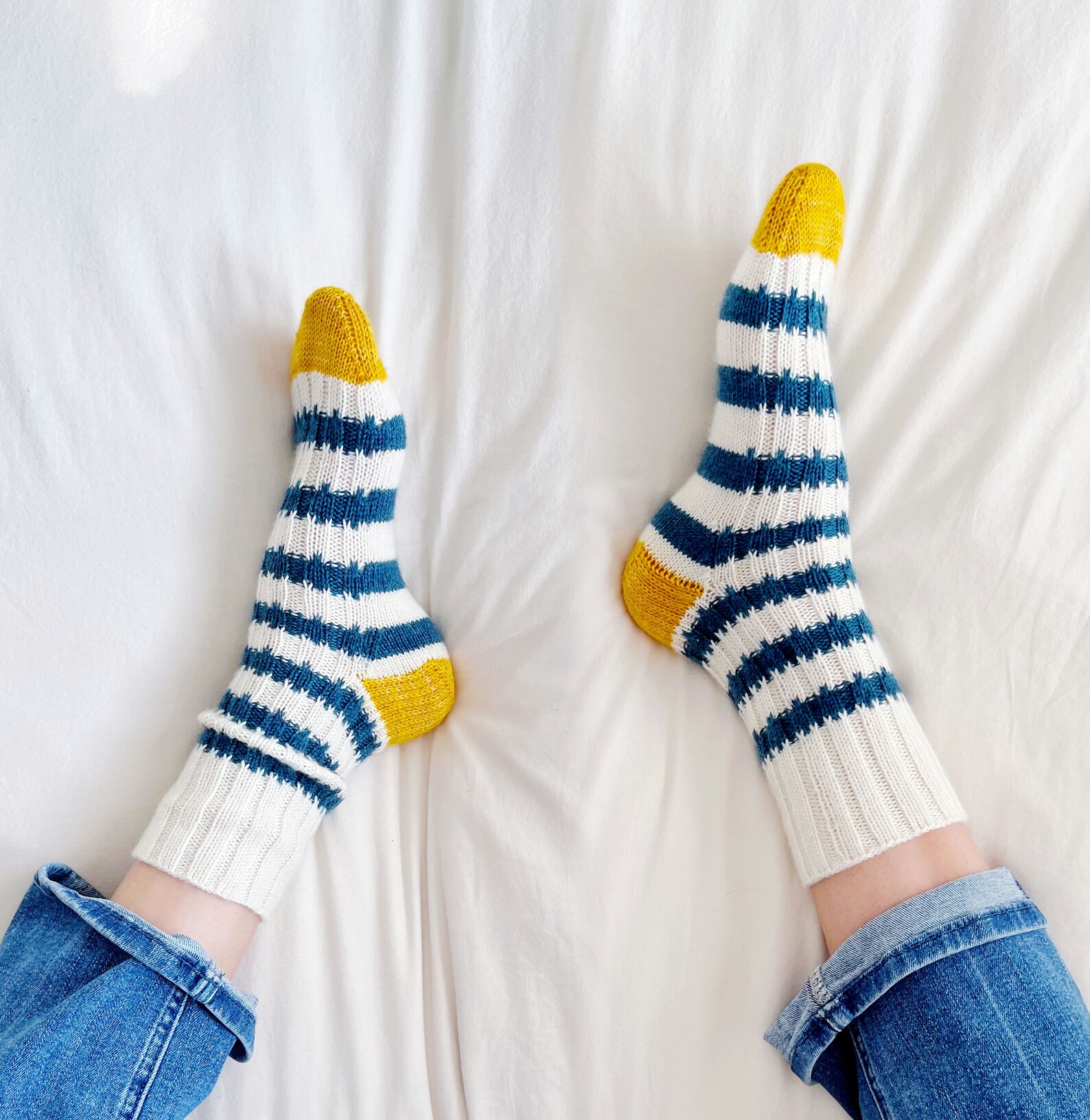 Classic Ribbed Socks ~ Slip Stitch Knitting ~ Easy Knitting Pattern ...
