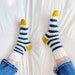 Classic Ribbed Socks Slip Stitch Knitting Easy Knitting Pattern the ...
