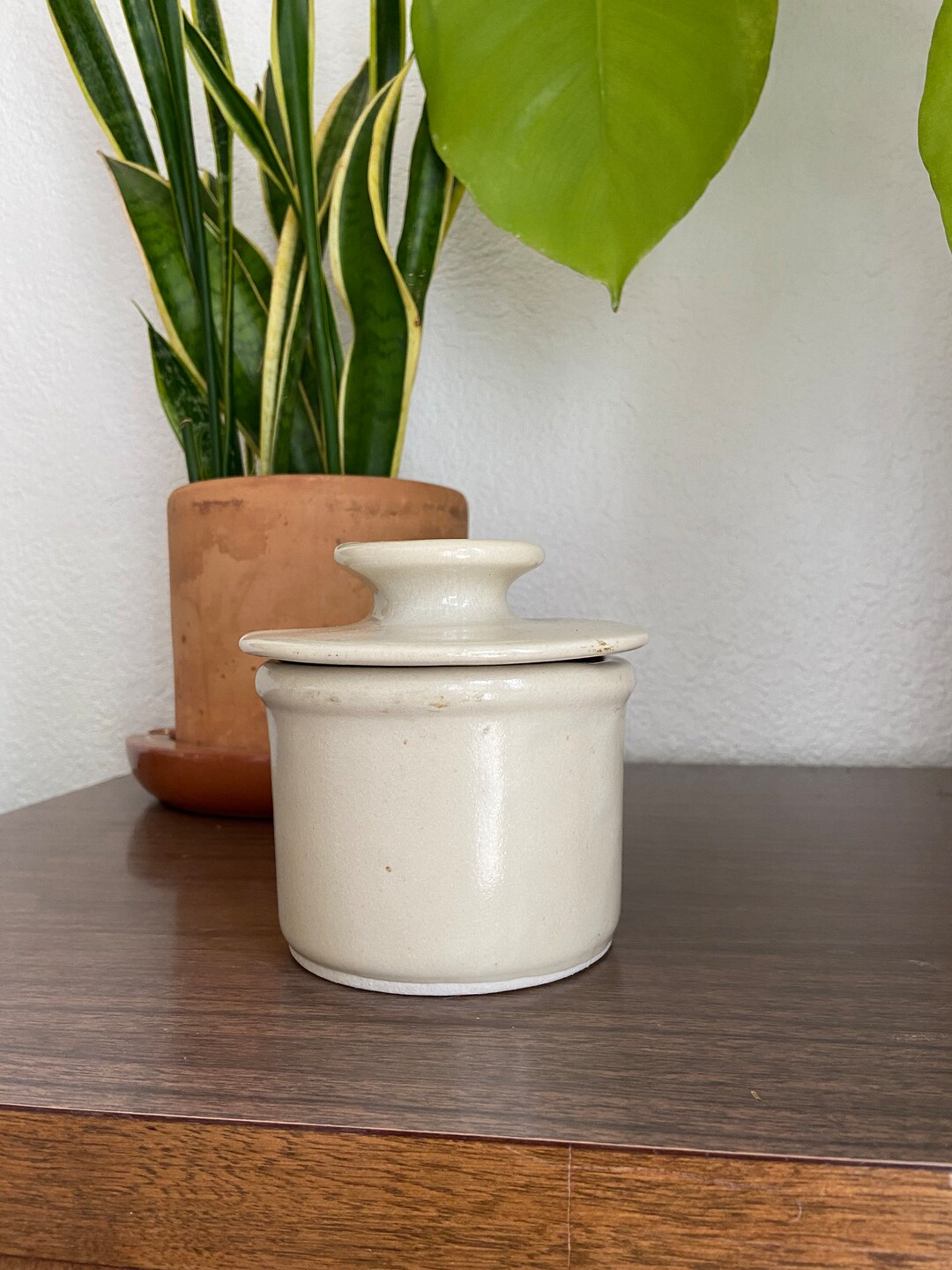 Vintage Crock Stoneware Butter Bell Etsy