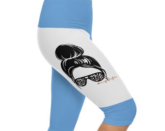 Chic Women's Capri Leggings, Stylish Activewear, Yoga Pants, Casual Outfit, Summer Fashion, Gift for Her