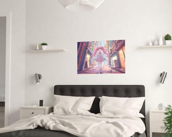 Anime-Inspired Satin Poster, Cute Wall Art Print, Kawaii Room Decor, Aesthetic Gift for Art Lovers, Perfect for Birthdays or Collectors
