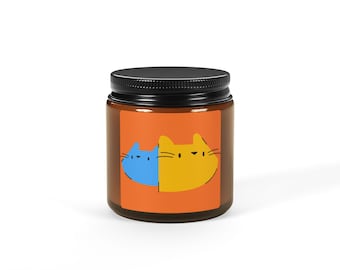 Scented Soy Candle (Multi-Size, Amber Jar)
