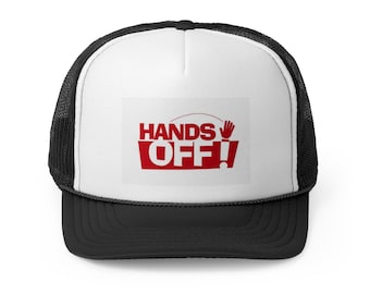 Statement Trucker Caps, Hands Off Slogan Hat, Baseball Cap, Unisex Caps
