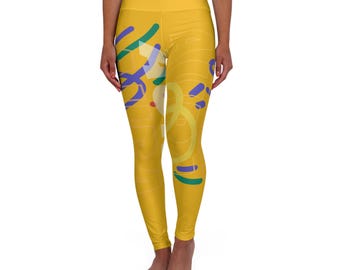 Vibrant High Waisted Yoga Leggings - Colorful Activewear, Fitness Tights, Workout Leggings, Athletic Apparel, Yoga Clothing