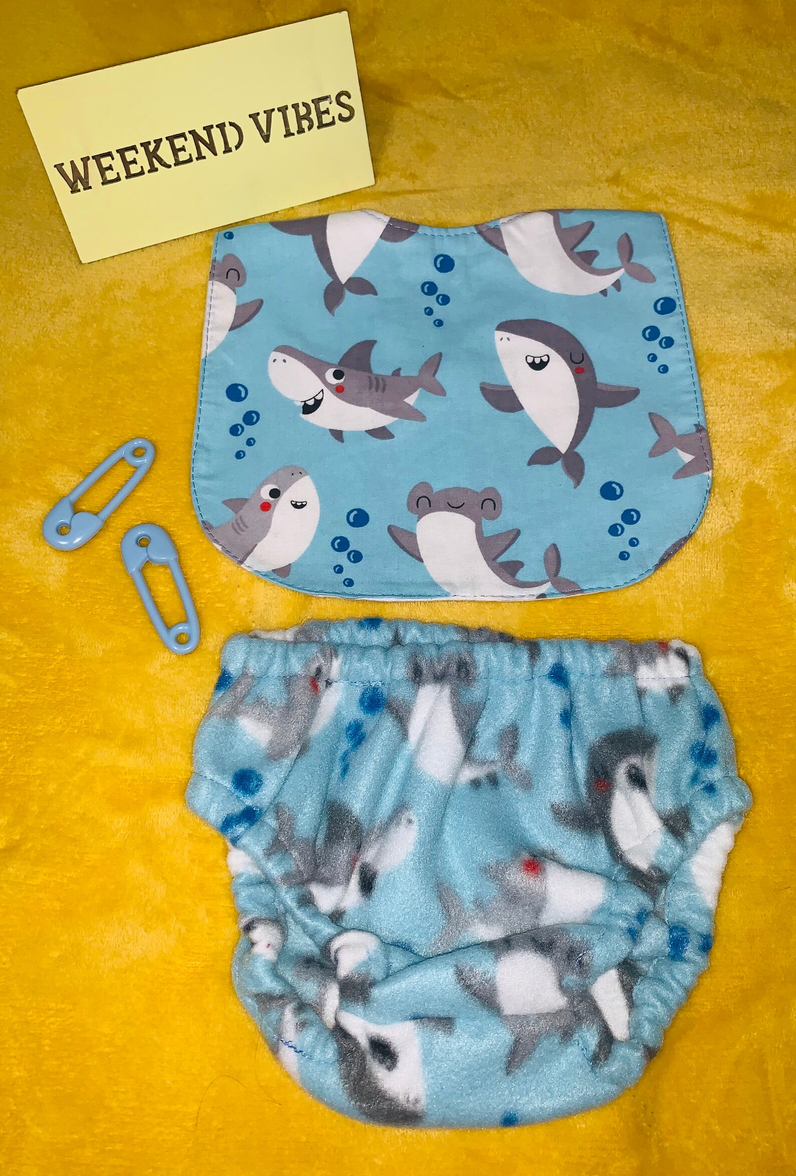 Shark Bib and Shark Bloomer/diaper Cover Etsy