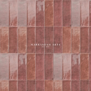 Long Glazed Tile | Handcrafted | Interior Design | Traditional | Home Decor | Wall Floor Decorative | Unique Patterns | Cultural