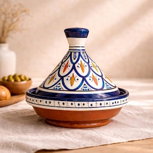Handmade Moroccan Tagine Ceramic Homeware Gift | Home Decor | Berber Design Serving Dish