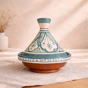 Handmade Moroccan Tagine Ceramic Homeware Gift | Moroccan Pot for Cooking and Home Decor | Berber Design Serving Dish