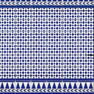 Moroccan Decorative Relief Tiles | Glazed Ceramic |  For Kitchen | For Bathroom | Intricate Design | Home Decor | Wall Accent | Unique Tiles