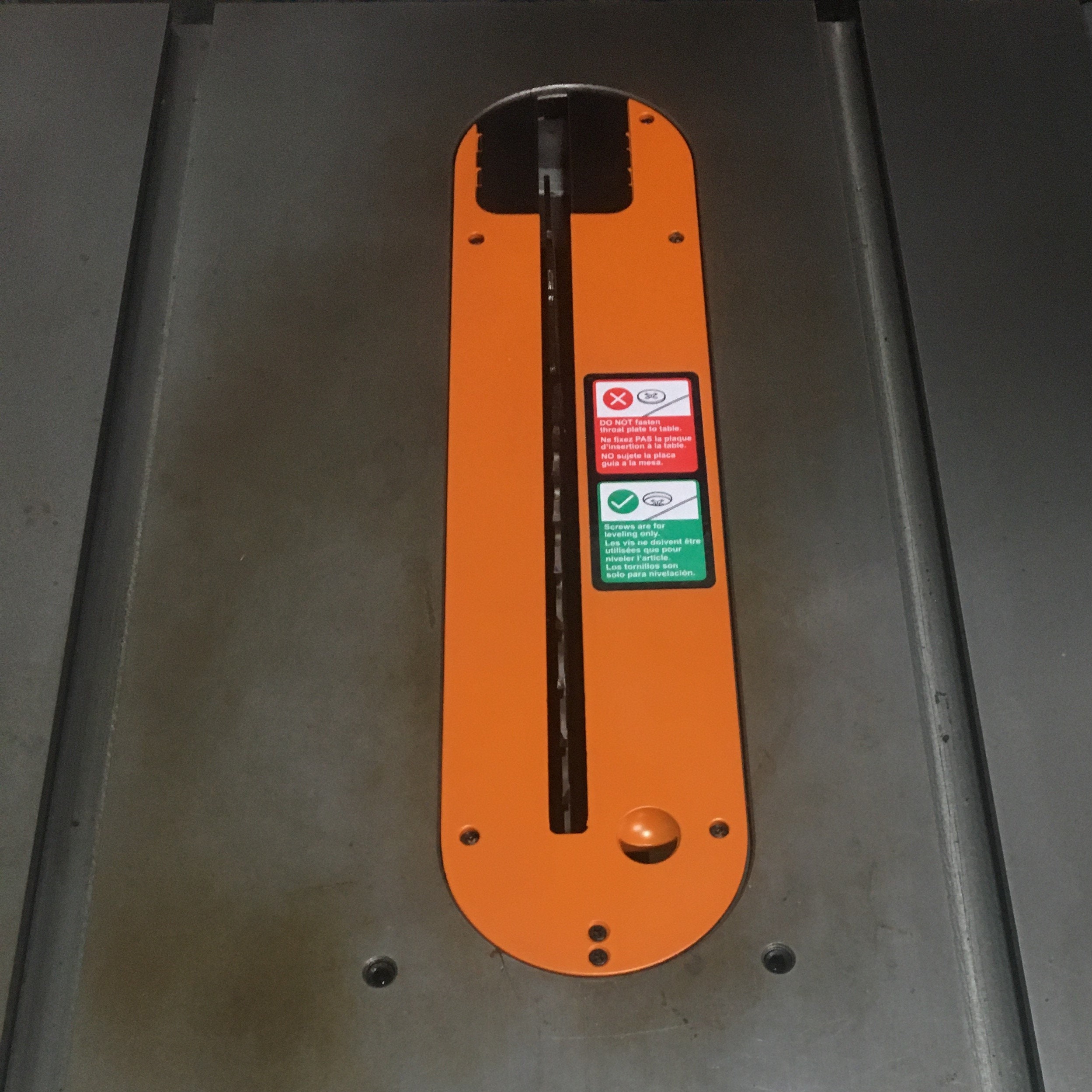 Dado blade insert for ridgid table saw outlet