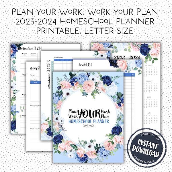 2023 2024 Digital Homeschool Planner Etsy
