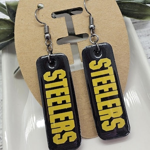 Steelers Glitter Earrings, Gifts for her, NFL