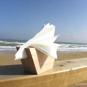 Napkin Holder Wooden Boat, Napkin Tray, Eco Friendly Decor, Table Decor, Letter Holder, Sea Style, Housewarming Gift!