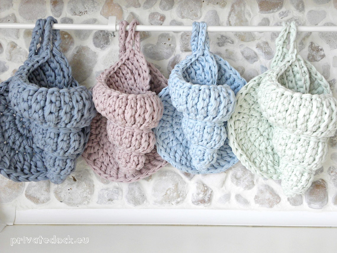 Crochet Tea Set Ammonite Teapot Coaster and Seashell Basket Etsy