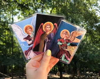 Archangel Prayer Cards, St. Michael, St. Gabriel, St. Raphael