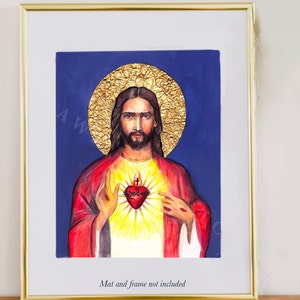 Sacred Heart of Jesus Artwork / Fine Art Print