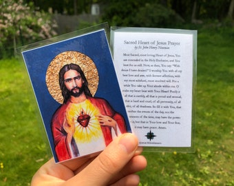 Litany of the Sacred Heart of Jesus - Catholic Prayer - Prayer Card ...
