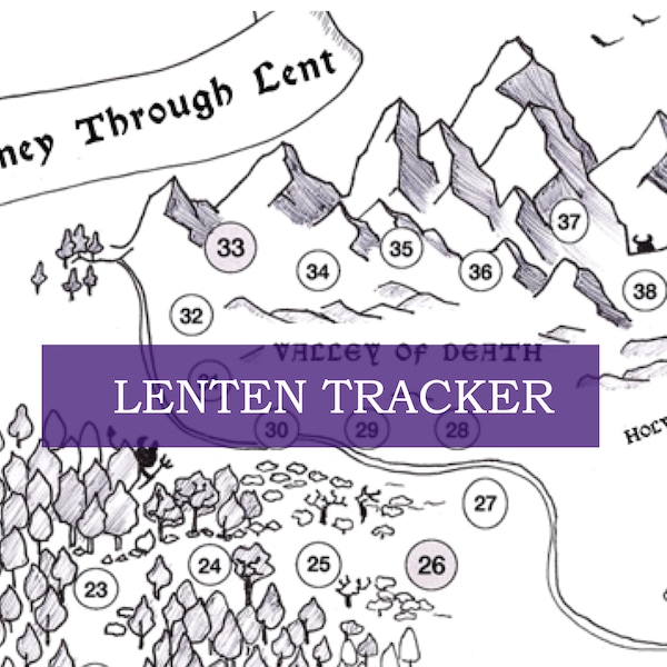 LENTEN TRACKER Countdown to Easter Digital Download