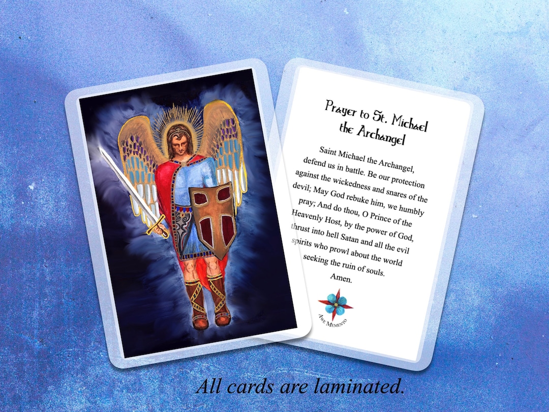 St. Michael the Archangel Prayer Card - Etsy