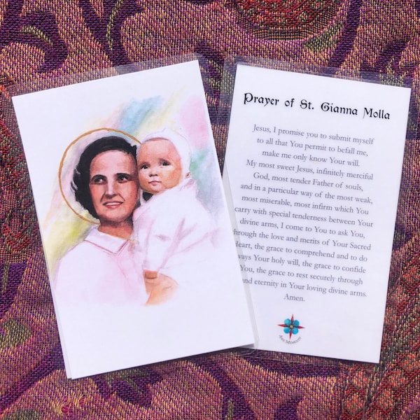 St. Gianna Molla Prayer Card