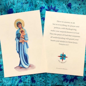 Madonna and Child Prayer Card