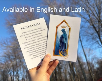 Regina Caeli Prayer Cards- Latin and English available