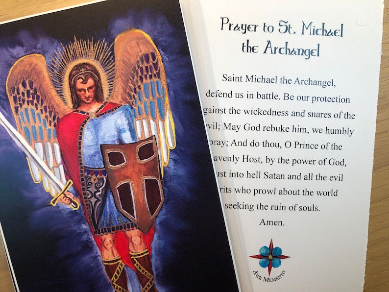 St. Michael the Archangel Prayer Card - Etsy