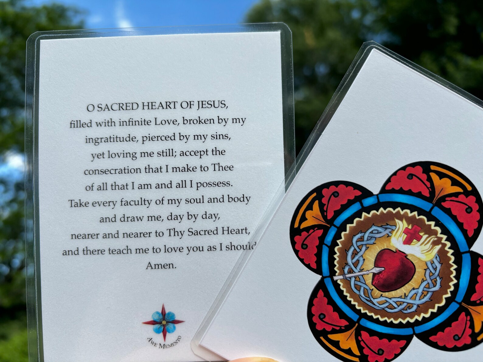 Sacred Heart of Jesus Prayer Card - Etsy