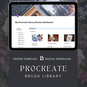 Procreate Pinsel Notion Vorlage Organisieren Sie Procreate Pinselbibliothek Organisation Organisation So organisieren Sie Procreate Pinsel