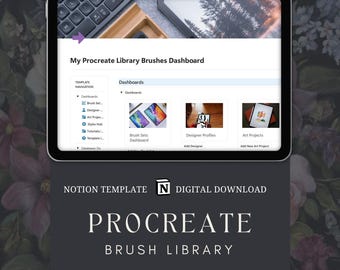 Procreate Brushes Notion Template Organize Procreate Brushes Library Organization How To Organize Procreate Brushes Manage Procreate Brushes