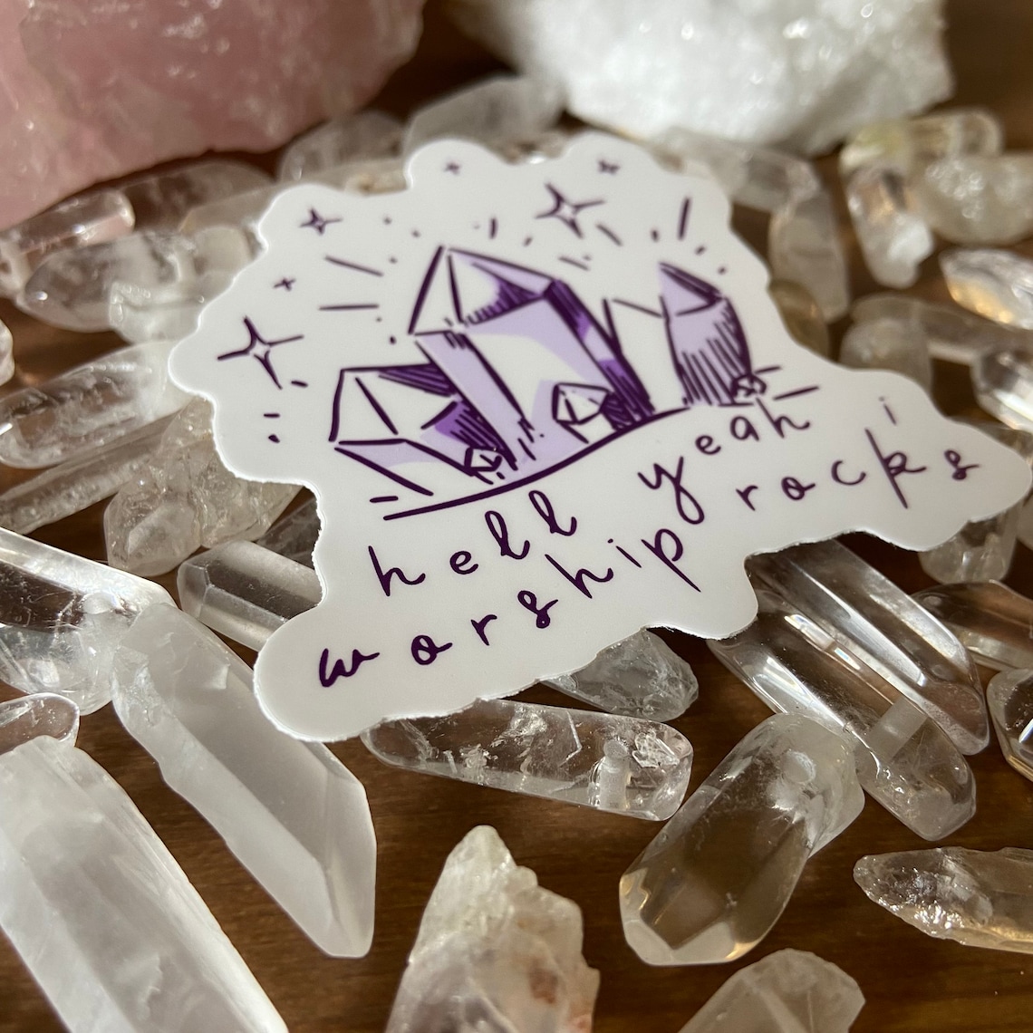 Hell Yeah I Worship Rocks Crystal Witchy Occult Healing Ritual Etsy