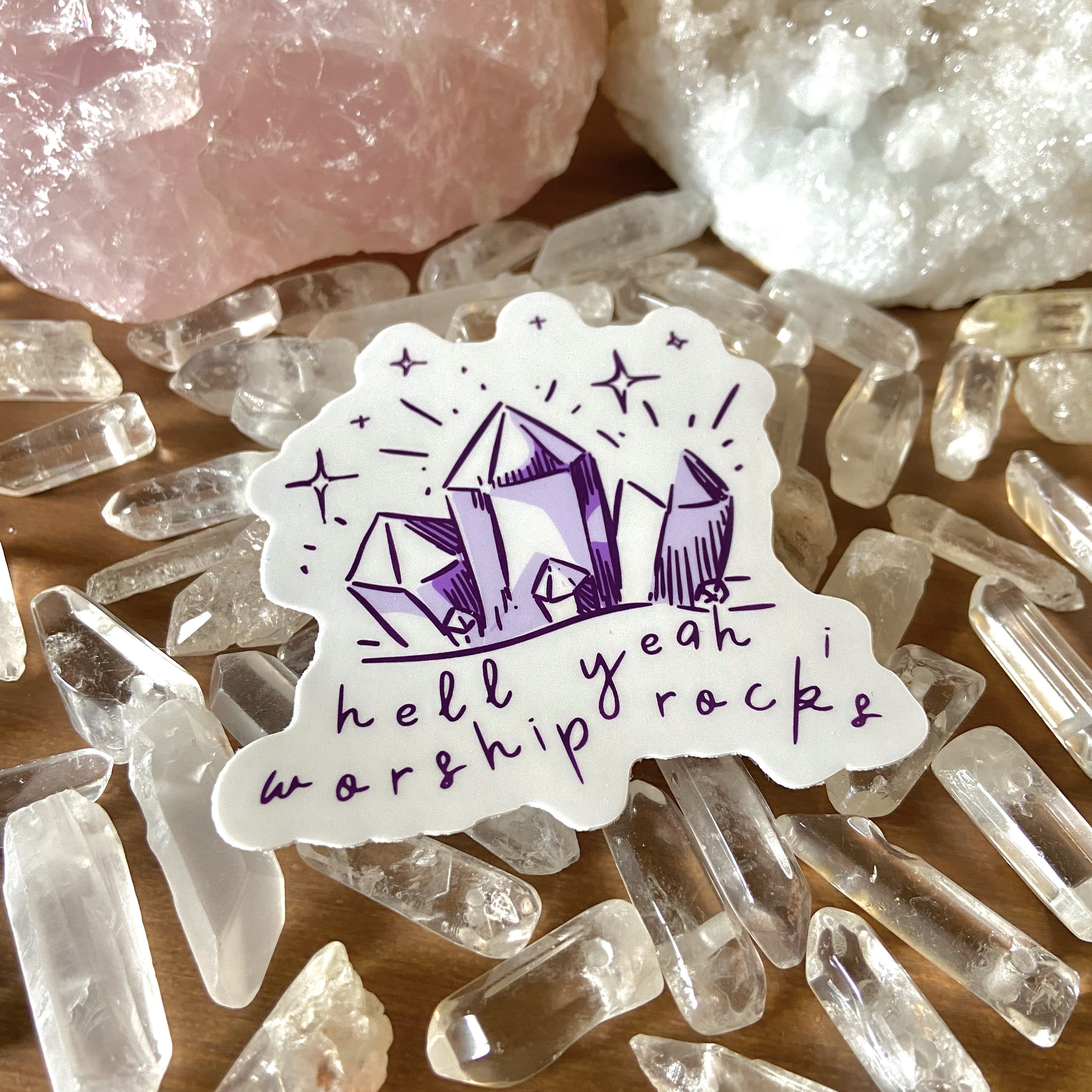 Hell Yeah I Worship Rocks Crystal Witchy Occult Healing Ritual Etsy