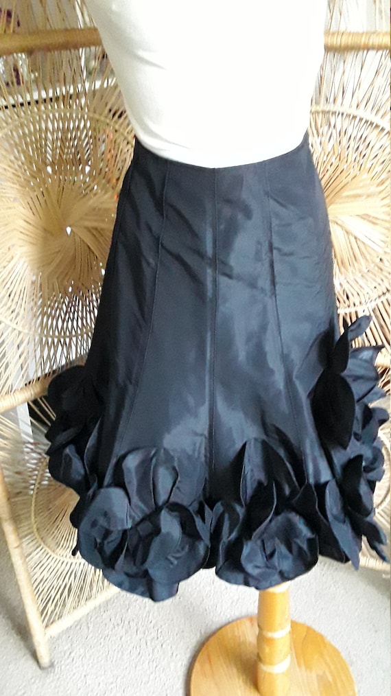 Black Silk Formal Skirt