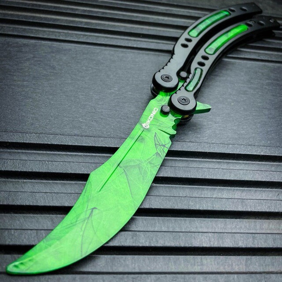 CSGO Gamma EMERALD DOPPLER Practice Knife Balisong Butterfly Etsy
