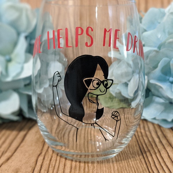 Bob's Burgers Linda Belcher Wine Glass Regalos únicos