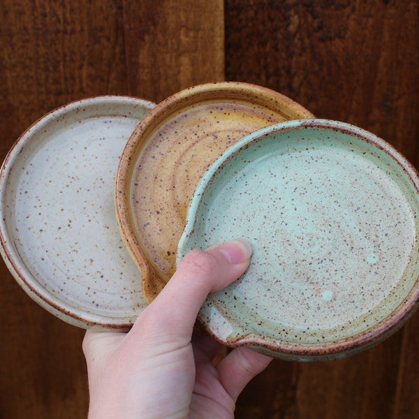 Ceramic Spoon Rest, Various Colors, Wheel Thrown