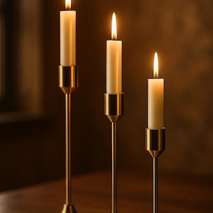 Candle Holders - Set of 3 I Table Settings Candle Holders I Home Decoration I Table Decoration I Metal Candle Holders Set