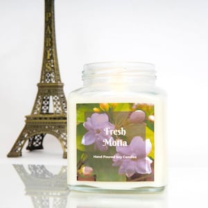 Summer Scented Candle - Fresh Motia Fragrance, Beautiful Floral Scent, Soy Wax, Candle Gift, Fragrance for Home, Aromatherapy Candle