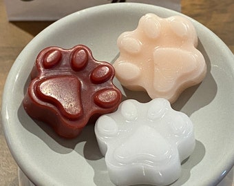Paw Print Wax Melt Burner Gift Set: Yankee Fragrances, Dog Lover Gift