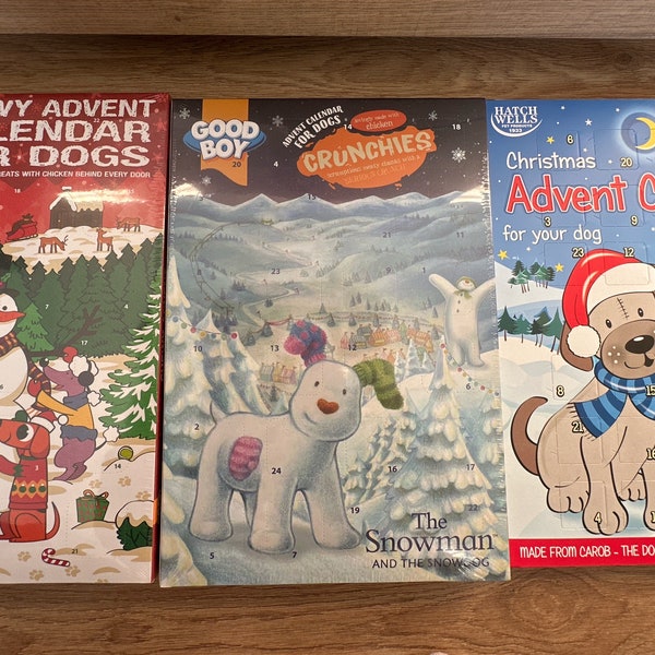 Dog Treat Advent Calendar 2023 - choice of 3 different designs and flavour. Limited availability