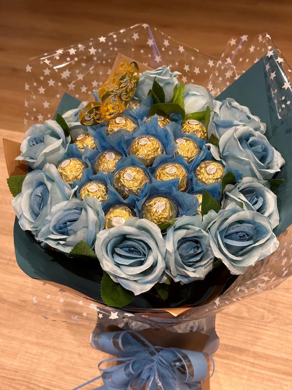 Light Blue Roses Chocolate