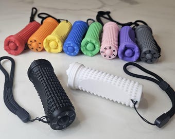 ZenTube Slim Sensory Fidget Roller ADHD Anxiety Neurodivergent Focus, Spiky Calming Tool with Spinner, Clicker and Rolling Ball Stimming Aid