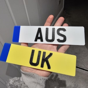 Small Miniature Personalised Licence Number Plates for Show Cars – Set of 2 (Front & Back) Custom Name, 3D, Boy/Girl Racer Learner Accessory