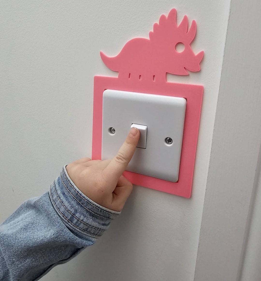 Cute Dinosaur Light Switch Surrounds Multiple Designs Available Fits UK ...