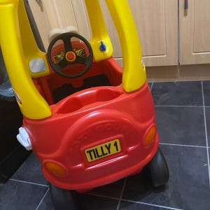 Placa de matrícula personalizada para coche Little Tikes Cozy Coupe: nombre personalizado, plástico 3D, accesorio divertido para niños, ¡regalo de cumpleaños!