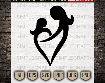 Download Mother And Child Svg Etsy